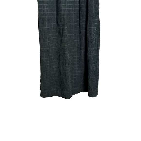 Madewell NI639 Windowpane Puff Sleeve Midi Dress Dark Green XS NEW - Picture 6 of 15